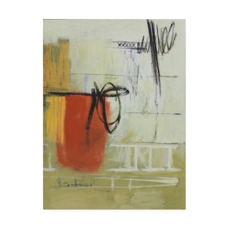 Pablo Esteban 'Abstract With Rust And Neutral' Canvas Art,35x47